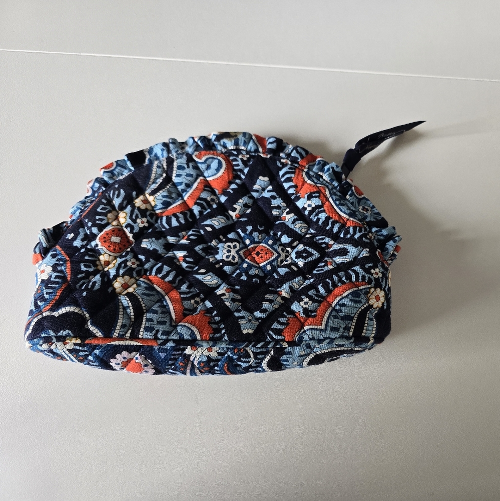 Vera Bradley Blue and Red Patterned Cosmetic Bag